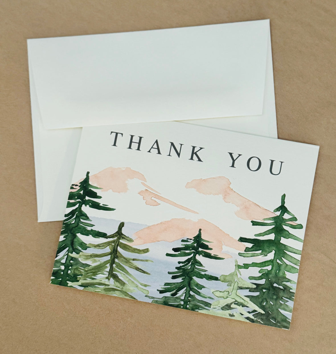 Mountains and Trees Thank You Card Set