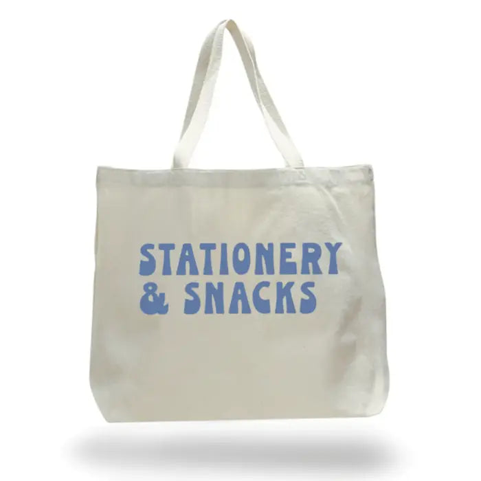 Stationery and Snacks Tote Bag