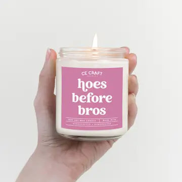 Hoes Before Bros Candle