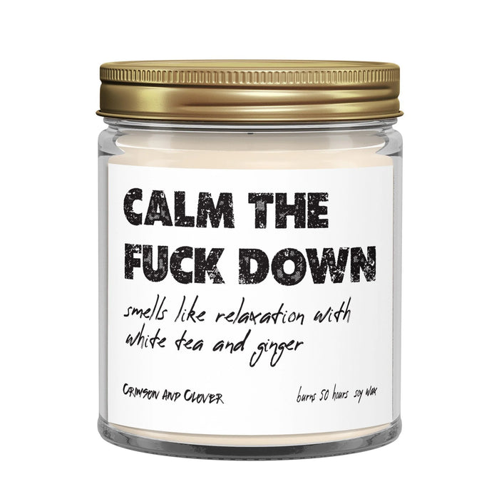 Calm The Fuck Down Funny Candle
