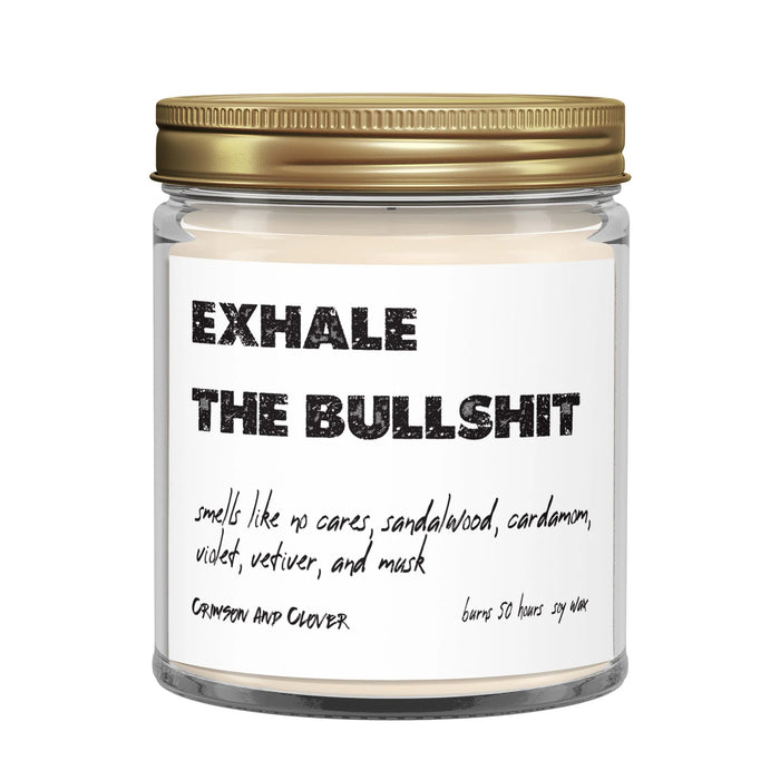 Exhale The Bullshit Funny Candle