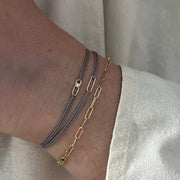 14K Gold Link Cord Bracelet