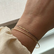 14k Gold Bamboo Cord Bracelet